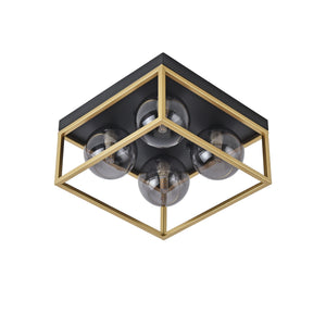 Plafoniera Widnes negru/auriu [lux.pro]