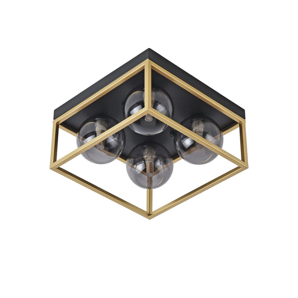 Plafoniera Widnes negru/auriu [lux.pro]