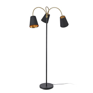 Lampadar Wycombe 154cm negru/auriu [lux.pro]