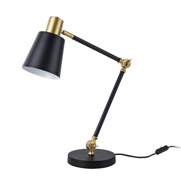 Lampa de masa Abergele negru/auriu/alb [lux.pro]