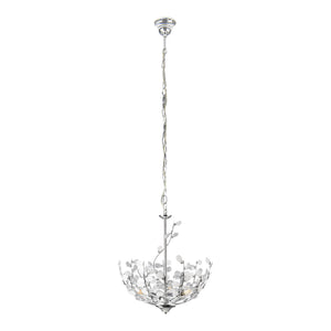 Lustra inaltime reglabila Ampthill 124cm 3x E14 40W metal plastic culoarea cromului [lux.pro]