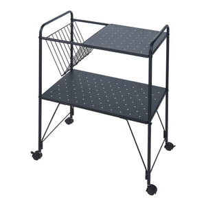 Carucior servire la masa Austrheim 73x50x33cm otel negru [en.casa]