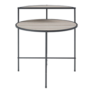 Masuta Fyresdal 68x62cm negru/efect lemn stejar [en.casa]