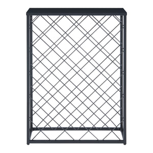 Suport sticle vin Taivassalo 71,5x53x20cm otel negru pentru 25 sticle [en.casa]