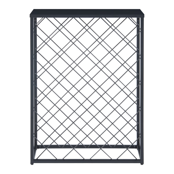 Suport sticle vin Taivassalo 71,5x53x20cm otel negru pentru 25 sticle [en.casa]