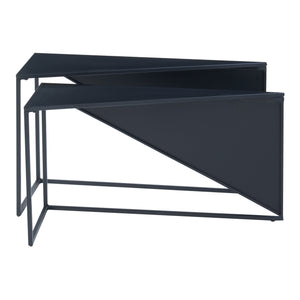 Set 2 masute masuri diferite Kungsör negru [en.casa]