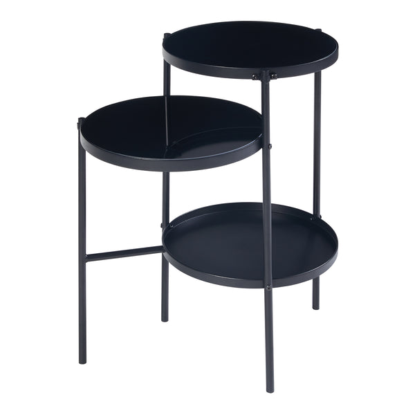 Masuta Mölndal 70x58x37cm negru [en.casa]