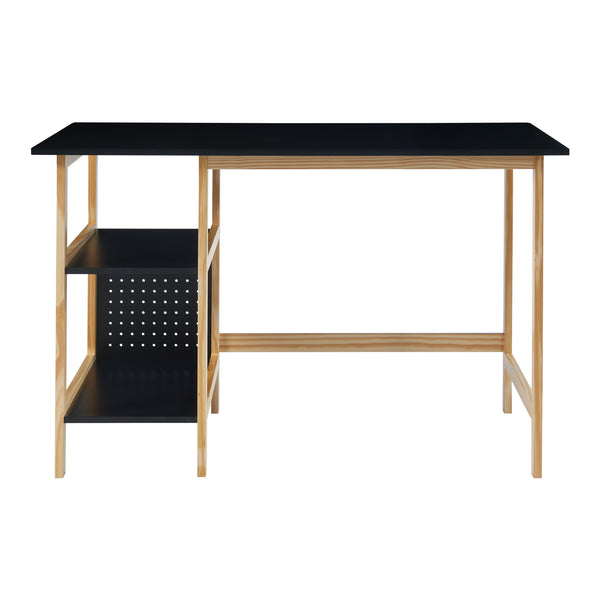 Birou Dønna 120x60x75cm negru efect lemn [en.casa] 
