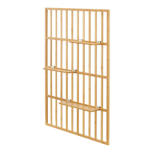 Raft perete Røst 120x80x13cm bambus natur [en.casa]