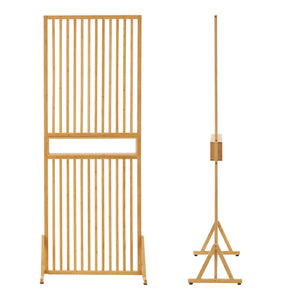 Perete despartitor Fron 197x75,5x 40cm bambus natur [en.casa]