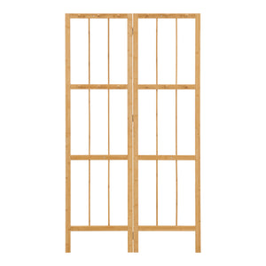 Cuier pliabil tip panou de colt Hyllestad 165,5x92x8cm bambus natur [en.casa]