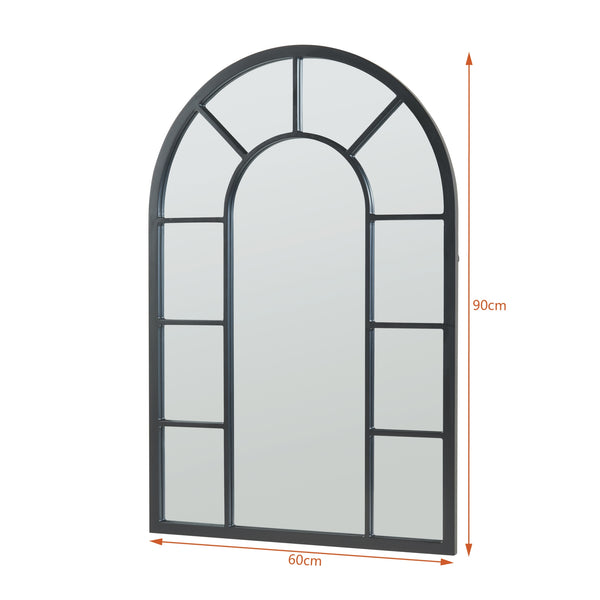 Oglinda perete Enonkoski 90x60cm negru [en.casa]