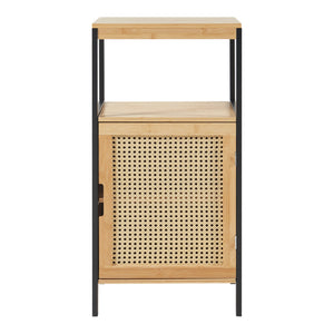 Dulap baie de sine statator Tervola 80x40x35cm mediu mdf bambus natur negru [en.casa]
