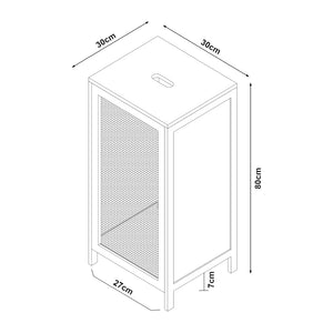Cos rufe Tervola 80x30x30cm bambus natur [en.casa]