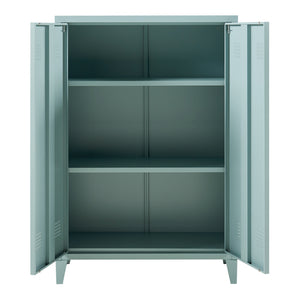 Dulap metalic Oripaa 110x75x33cm gri-albastru [en.casa]