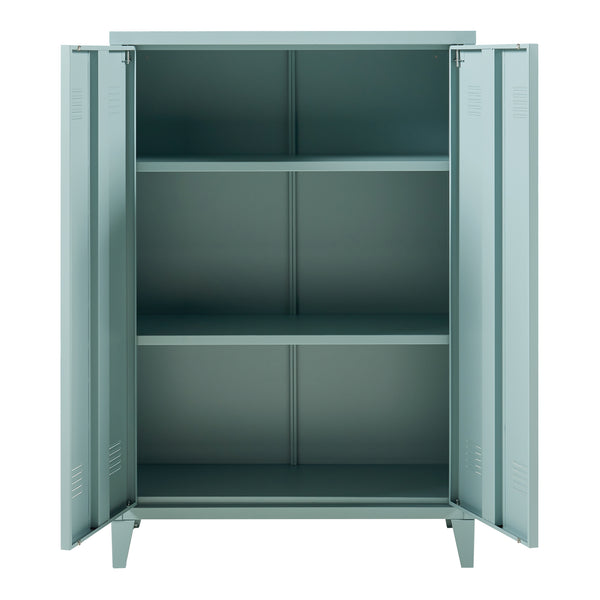 Dulap metalic Oripaa 110x75x33cm gri-albastru [en.casa]