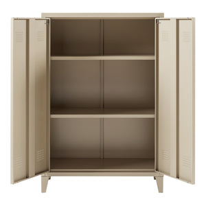 Dulap metalic Oripaa 110x75x33cm camel [en.casa]