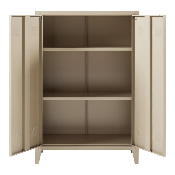 Dulap metalic Oripaa 110x75x33cm camel [en.casa]