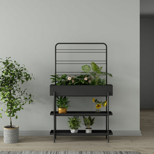 Suport plante Aalsmeer 154x96x24 cm metal negru [casa.pro]