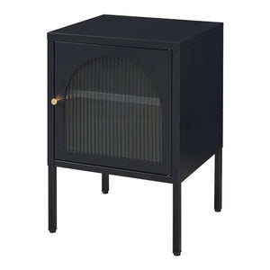 Noptiera Karlskrona 60x42,5x40cm negru mat [en.casa]