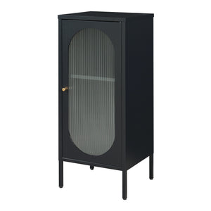 Comoda Karlskrona 102x43x40 cm negru mat [en.casa]