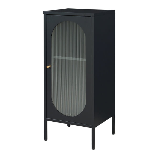 Comoda Karlskrona 102x43x40 cm negru mat [en.casa]