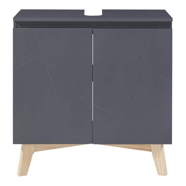 Dulap baie sub chiuveta Overath 60x60x30cm gri [en.casa]