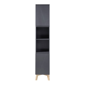 Dulap baie inalt Overath 160x30x30cm gri [en.casa]