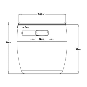 Taburet cooler Avetrana 44xØ40 cm Maro deschis [casa.pro]