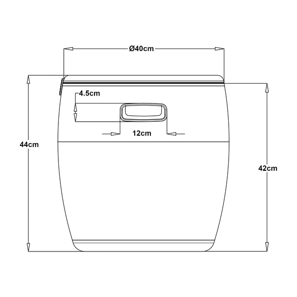 Taburet cooler Avetrana 44xØ40 cm Maro deschis [casa.pro]