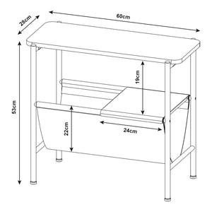 Masuta Samnanger 60x28x53cm PAL negru gri [en.casa]
