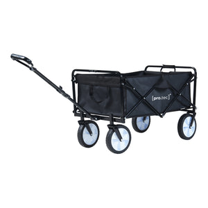 Carucior gradina pliabil Stenlille 84x55cm 80kg otel negru [pro.tec]