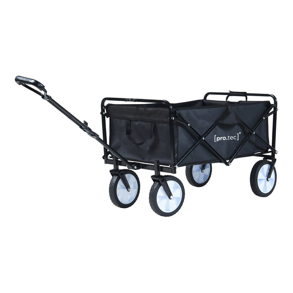 Carucior gradina pliabil Stenlille 84x55cm 80kg otel negru [pro.tec]