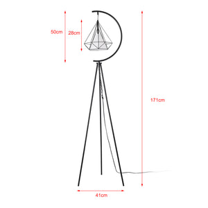 Lampadar tripod Austell 171cm 1x E27 60W negru/alb [lux.pro]
