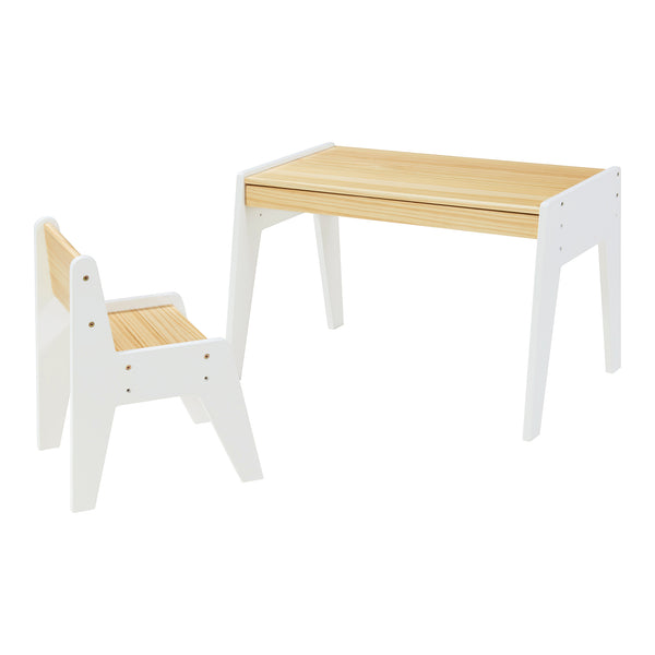 Set birou cu scaun pentru copii Skinnskatteberg alb [en.casa]