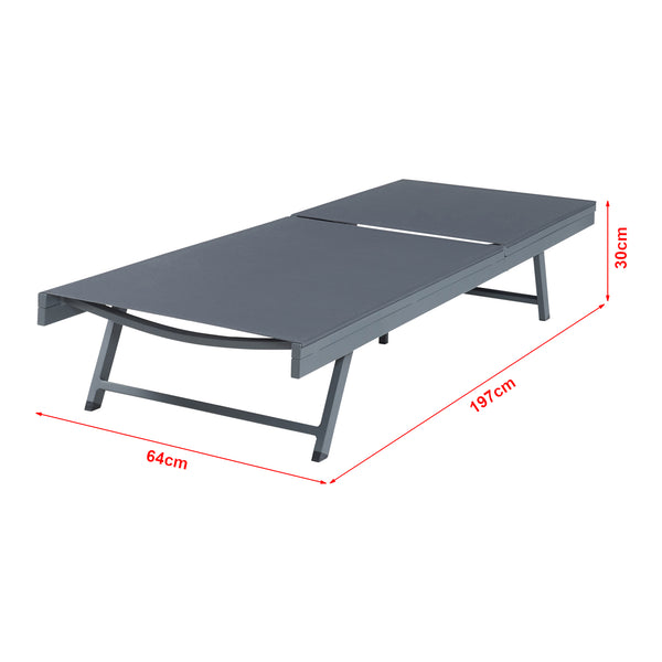 Set sezlong cu masuta Baragiano aluminiu textil sticla [casa.pro]