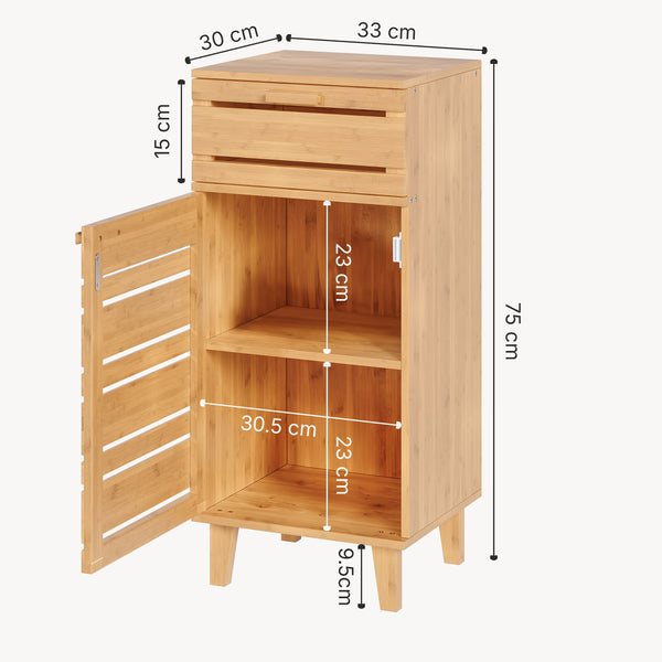 Dulap baie Epind 75x33x30 cm bambus [en.casa]