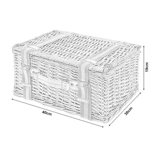 Cos picnic 2 persoane Bisceglie 40x30x19 cm salcie natur [casa.pro]