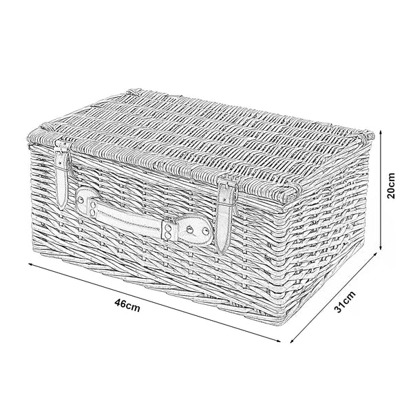 Cos picnic Brindisi 46x31x20 cm salcie maro [casa.pro] 
