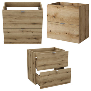Set 4 componente mobilier perete baie 32 Newport efect stejar [en.casa]