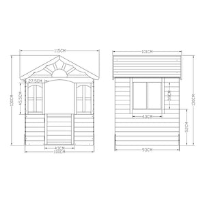 Casuta joaca copii Lulä 130x115x101 cm lemn multicolor [casa.pro]