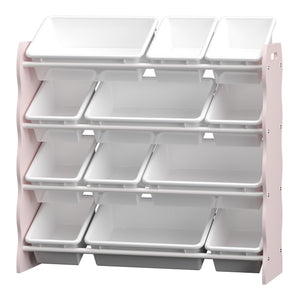 Raft copii Vestnes 78x86x26,5 cm vata zahar roz/alb [en.casa]