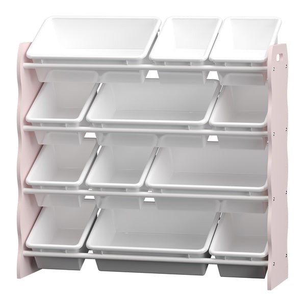 Raft copii Vestnes 78x86x26,5 cm vata zahar roz/alb [en.casa]