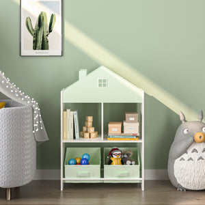 Raft casuta copii Vipsali 90x60x27 cm verde menta/alb [en.casa]