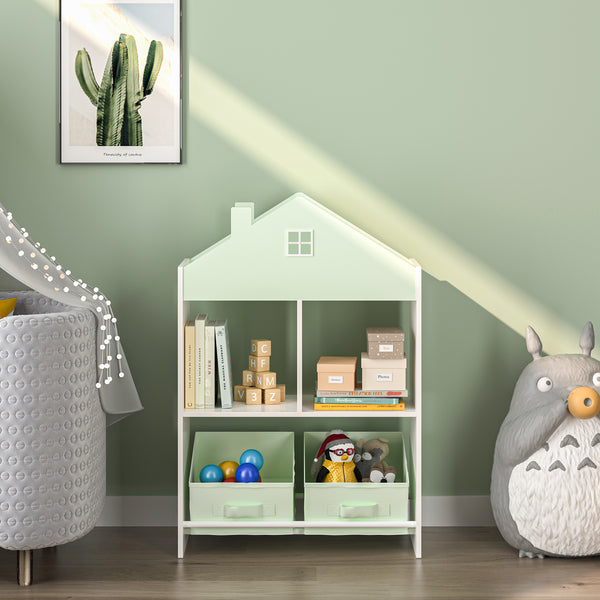 Raft casuta copii Vipsali 90x60x27 cm verde menta/alb [en.casa]