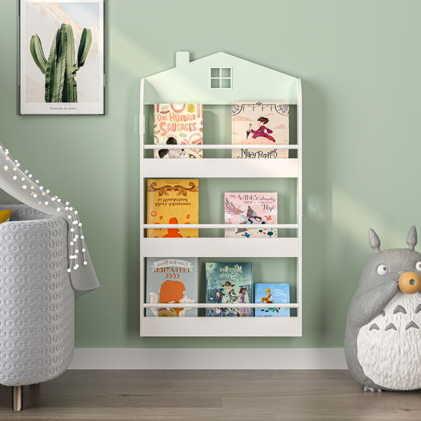 Raft casuta copii Vipsali 106x60x12 cm verde menta/alb [en.casa]