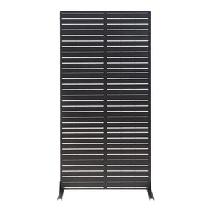 Paravan despartitor Trolu 200x100x50 cm otel negru [casa.pro]