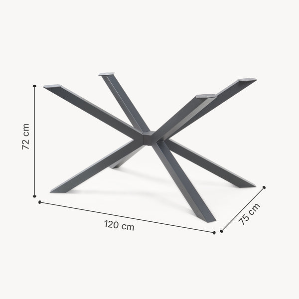 Picior masa Bemeenel 120x75x72 cm negru 160 kg [en.casa]