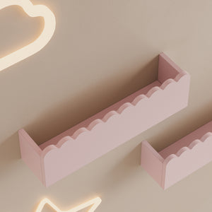 Set 2 rafturi de perete pentru copii Vestnes 40x10x10 cm Cotton Candy [en.casa]