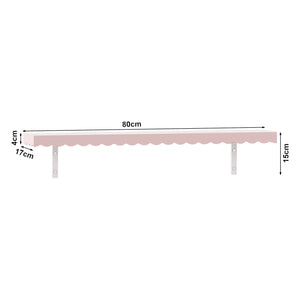 Set 2 rafturi de perete pentru copii Vestnes 80x17x4 cm Cotton Candy [en.casa]